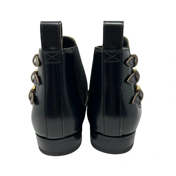 GUCCI Womens Cordovan Lux Leather Ankle Boot Black Size 38 EU - Picture 8 of 17